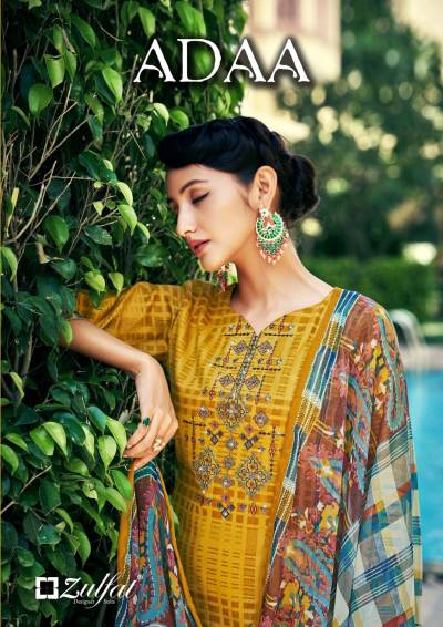 Adaa By Zulfat Designer Fancy Cotton Salwar Kameez Collection